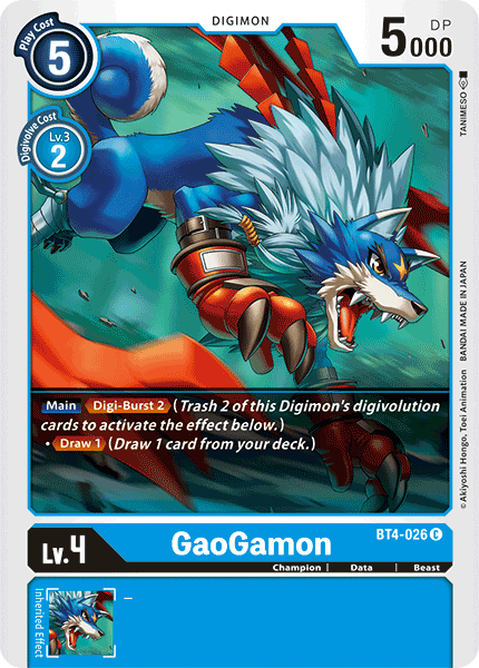 GaoGamon [BT4-026] [Great Legend] | Play N Trade Winnipeg