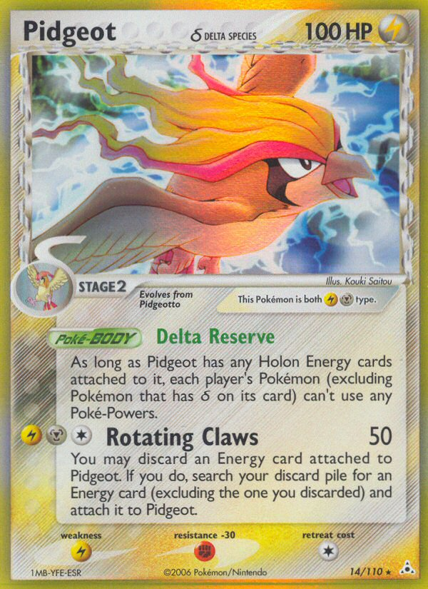 Pidgeot (14/110) (Delta Species) [EX: Holon Phantoms] | Play N Trade Winnipeg