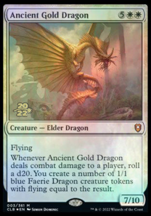 Ancient Gold Dragon [Commander Legends: Battle for Baldur's Gate Prerelease Promos] | Play N Trade Winnipeg