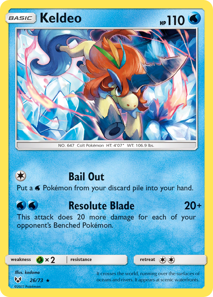 Keldeo (26/73) [Sun & Moon: Shining Legends] | Play N Trade Winnipeg