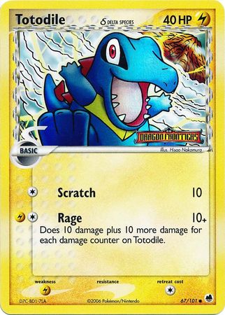 Totodile (67/101) (Delta Species) (Stamped) [EX: Dragon Frontiers] | Play N Trade Winnipeg