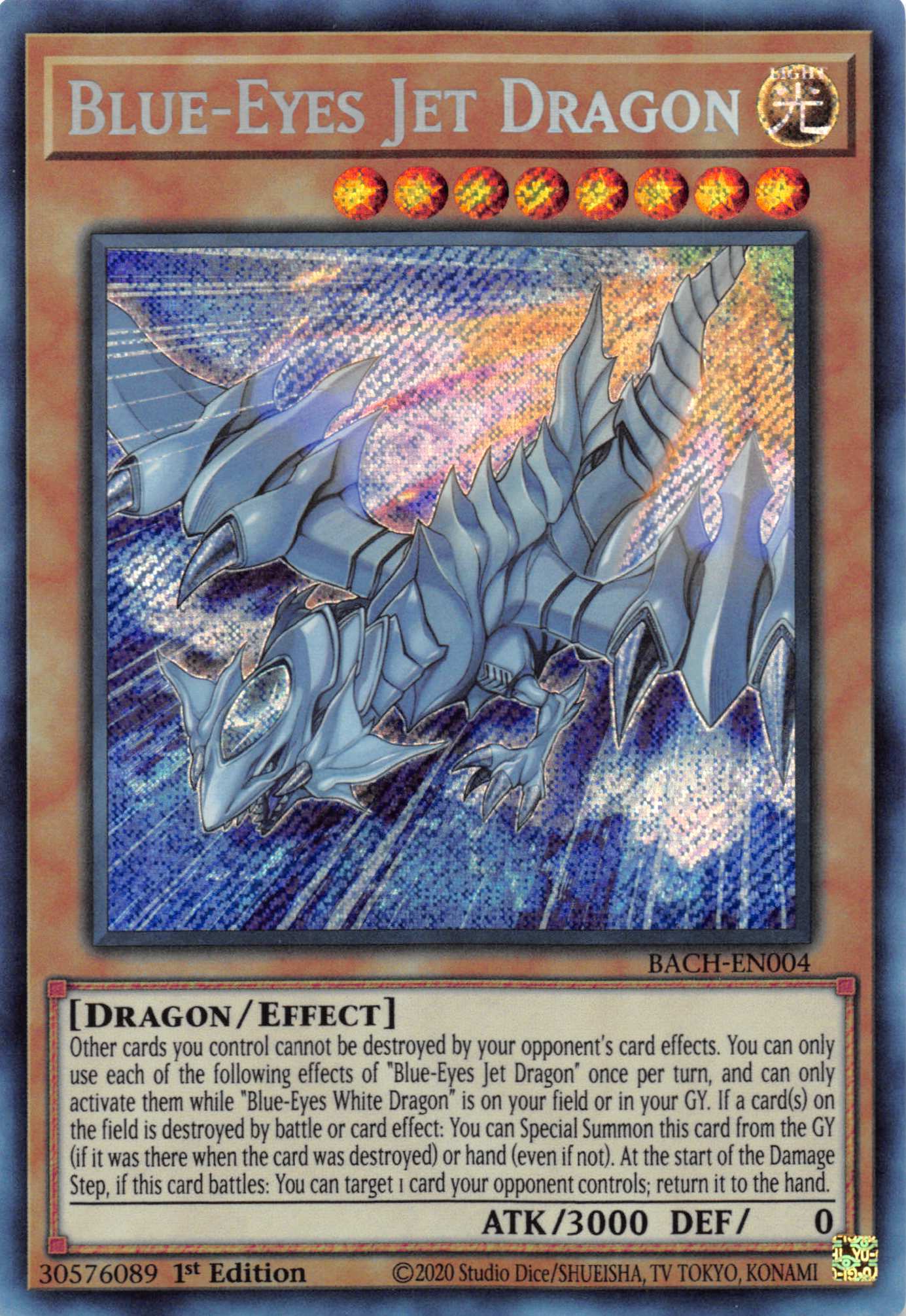 Blue-Eyes Jet Dragon [BACH-EN004] Secret Rare | Play N Trade Winnipeg