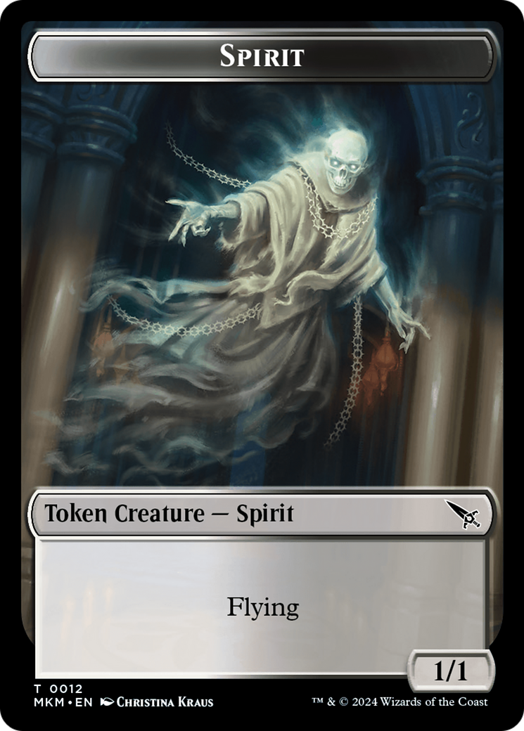 Spirit Token [Murders at Karlov Manor Tokens] | Play N Trade Winnipeg