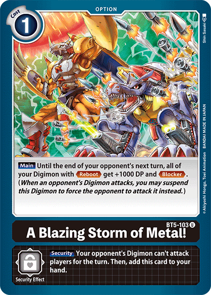 A Blazing Storm of Metal! [BT5-103] [Battle of Omni] | Play N Trade Winnipeg