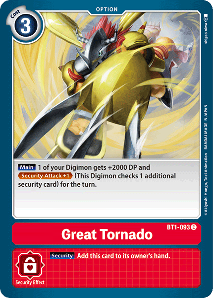 Great Tornado [BT1-093] [Release Special Booster Ver.1.0] | Play N Trade Winnipeg