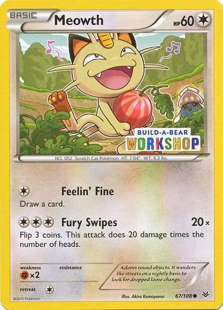 Meowth (67/108) (Build A Bear Workshop Exclusive) [XY: Roaring Skies] | Play N Trade Winnipeg