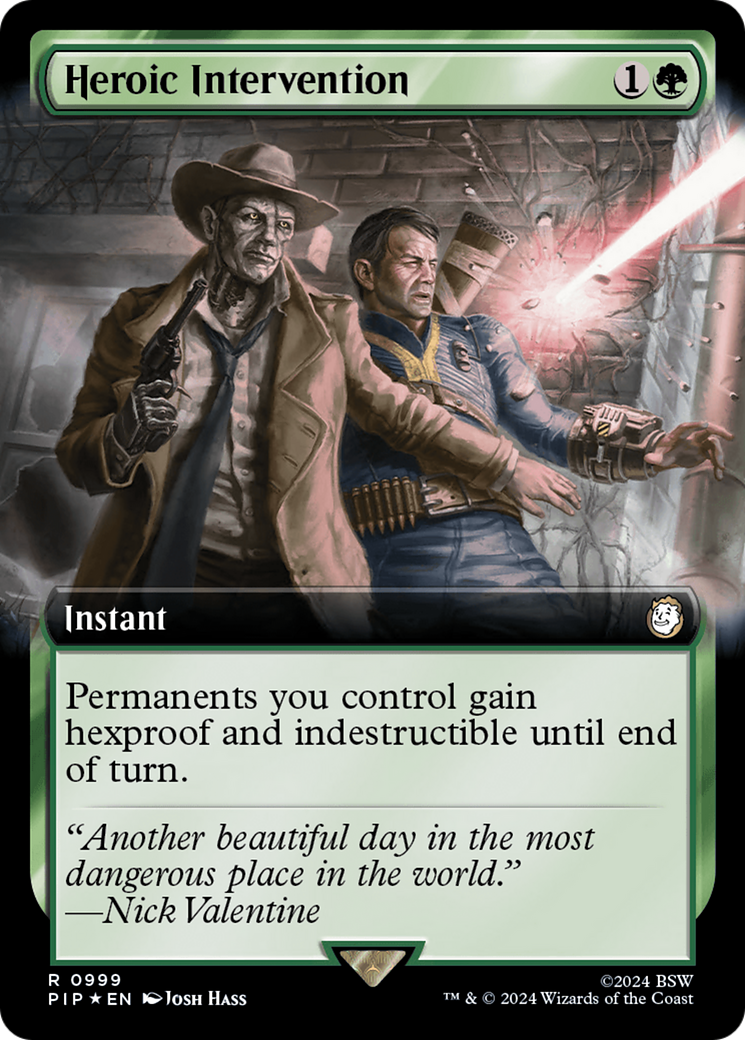 Heroic Intervention (Extended Art) (Surge Foil) [Fallout] | Play N Trade Winnipeg
