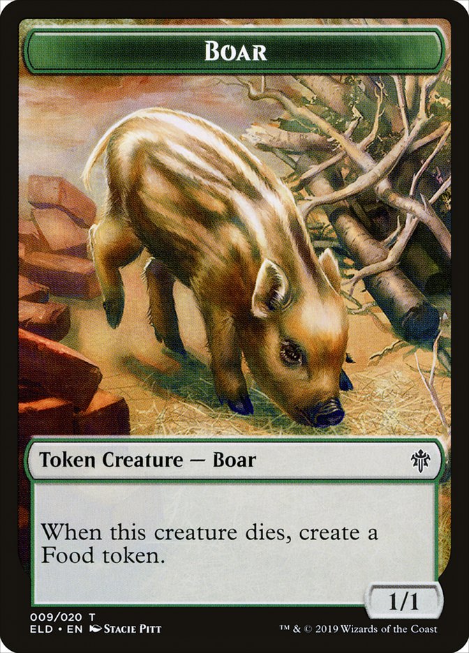 Boar [Throne of Eldraine Tokens] | Play N Trade Winnipeg