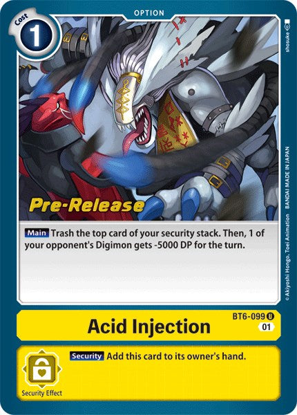 Acid Injection [BT6-099] [Double Diamond Pre-Release Cards] | Play N Trade Winnipeg