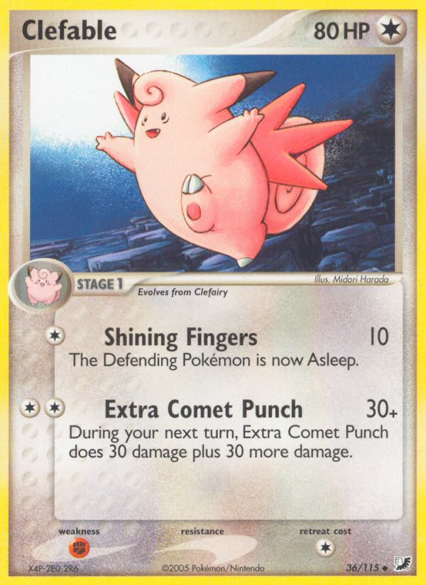 Clefable (36/115) [EX: Unseen Forces] | Play N Trade Winnipeg