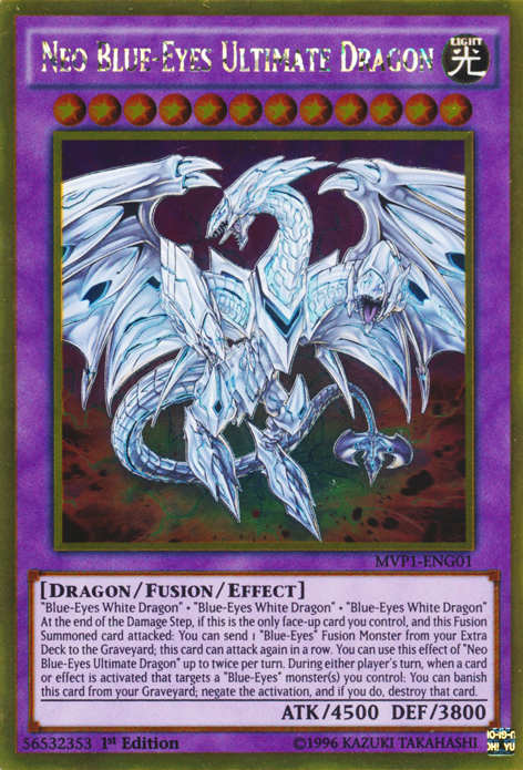 Neo Blue-Eyes Ultimate Dragon [MVP1-ENG01] Gold Rare | Play N Trade Winnipeg