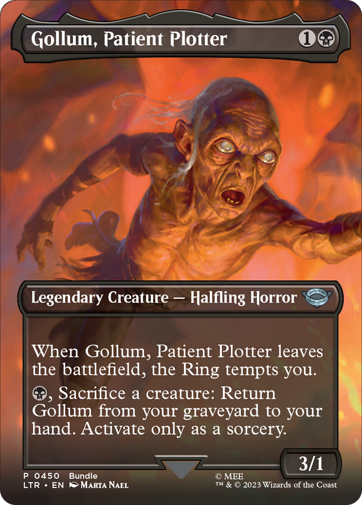 Gollum, Patient Plotter (Borderless Alternate Art) [The Lord of the Rings: Tales of Middle-Earth] | Play N Trade Winnipeg