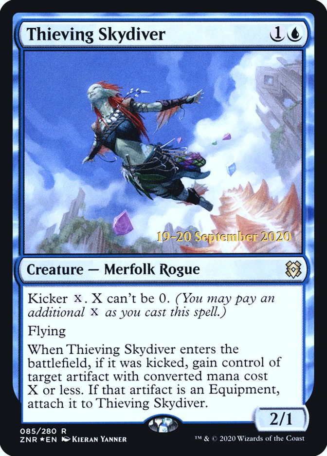 Thieving Skydiver [Zendikar Rising Prerelease Promos] | Play N Trade Winnipeg