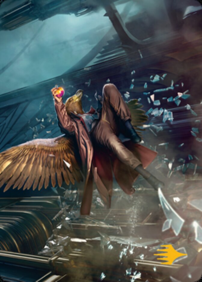 Skyway Robber Art Card (Gold-Stamped Signature) [Streets of New Capenna Art Series] | Play N Trade Winnipeg
