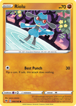 Riolu (090/185) [Sword & Shield: Vivid Voltage] | Play N Trade Winnipeg