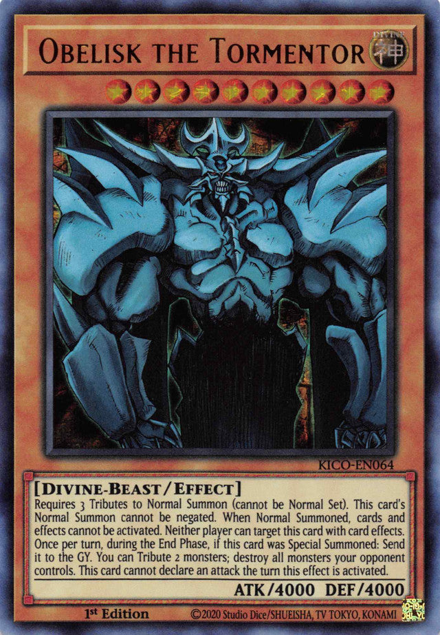 Obelisk the Tormentor (Ultra Pharaoh's Rare) [KICO-EN064] Ultra Pharaoh’s Rare | Play N Trade Winnipeg