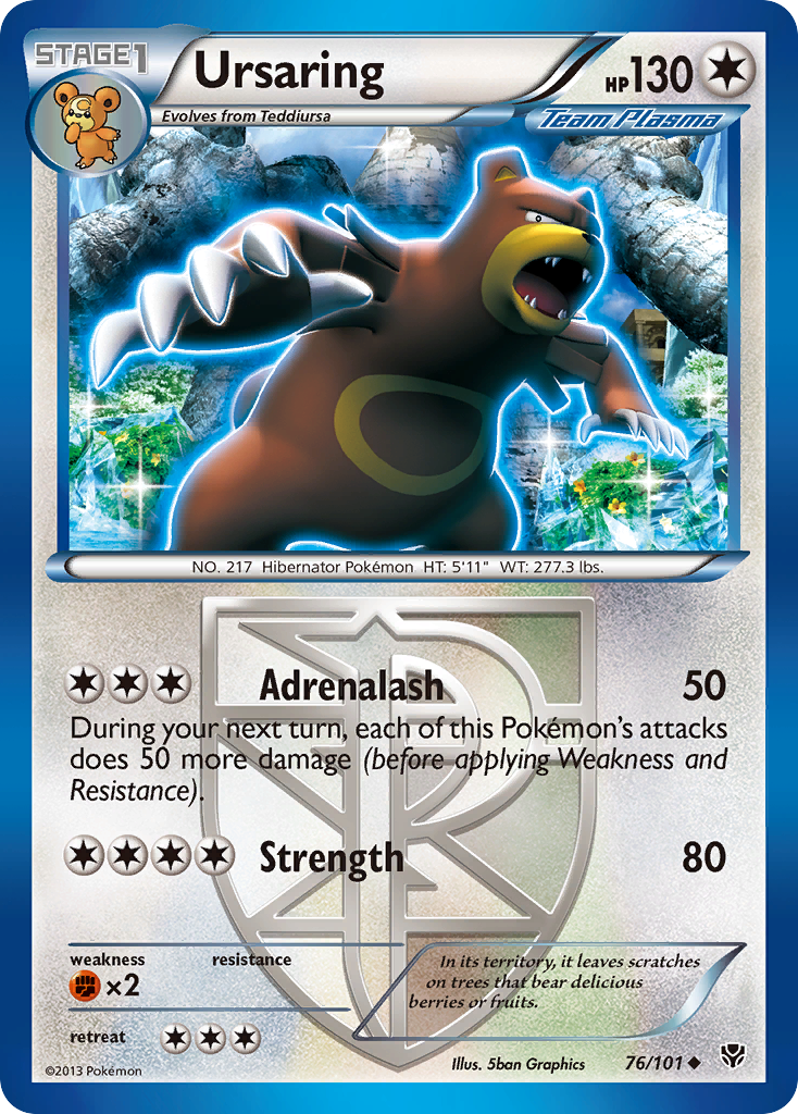 Ursaring (76/101) [Black & White: Plasma Blast] | Play N Trade Winnipeg