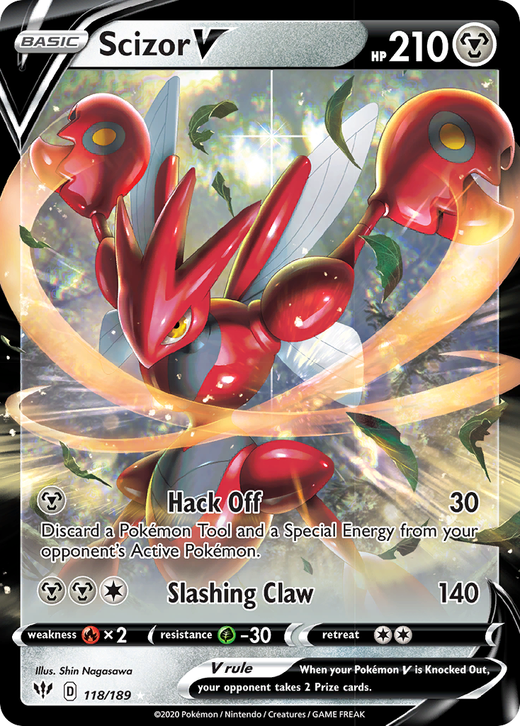 Scizor V (118/189) [Sword & Shield: Darkness Ablaze] | Play N Trade Winnipeg