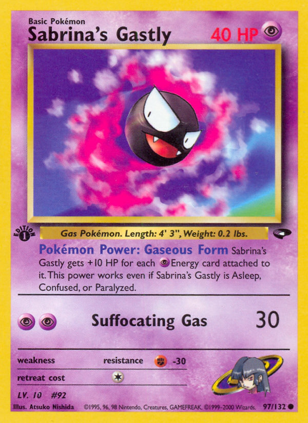 Sabrina's Gastly (97/132) [Gym Challenge 1st Edition] | Play N Trade Winnipeg