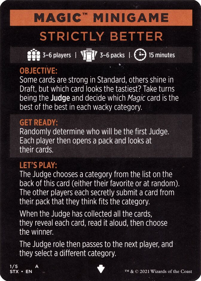 Strictly Better (Magic Minigame) [Strixhaven: School of Mages Minigame] | Play N Trade Winnipeg
