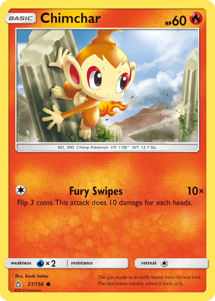 Chimchar (21/156) [Sun & Moon: Ultra Prism] | Play N Trade Winnipeg