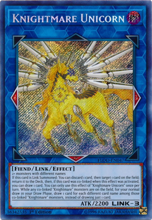 Knightmare Unicorn [FLOD-EN047] Secret Rare | Play N Trade Winnipeg