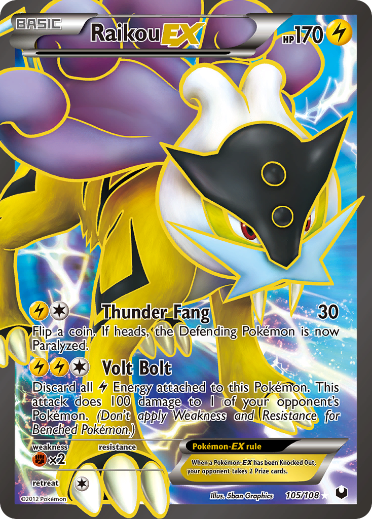 Raikou EX (105/108) [Black & White: Dark Explorers] | Play N Trade Winnipeg