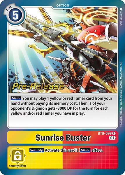 Sunrise Buster [BT9-099] [X Record Pre-Release Promos] | Play N Trade Winnipeg