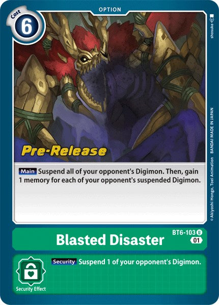 Blasted Disaster [BT6-103] [Double Diamond Pre-Release Cards] | Play N Trade Winnipeg