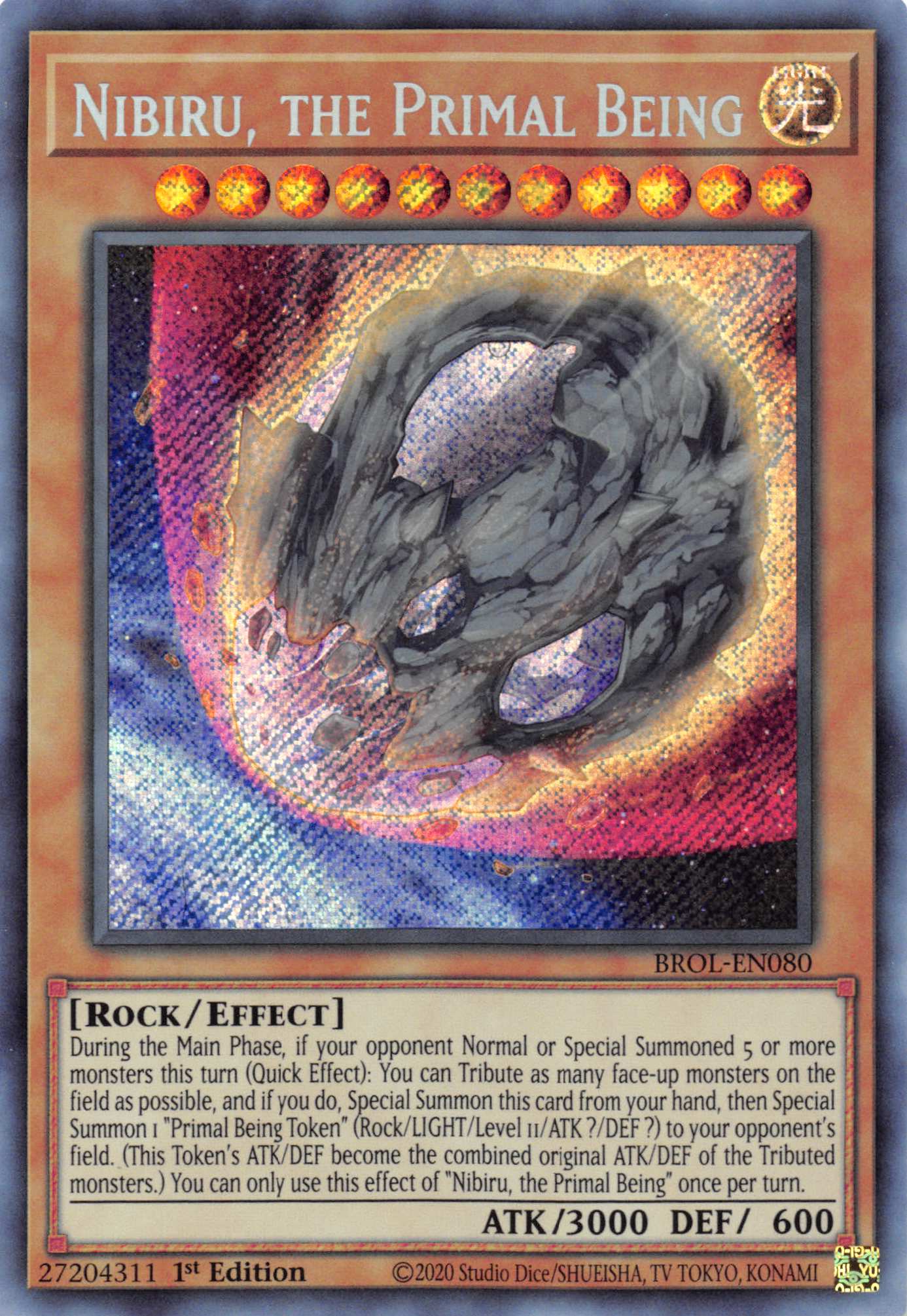 Nibiru, the Primal Being [BROL-EN080] Secret Rare | Play N Trade Winnipeg