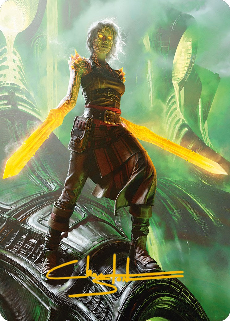 Nahiri, the Unforgiving Art Card (Gold-Stamped Signature) [Phyrexia: All Will Be One Art Series] | Play N Trade Winnipeg