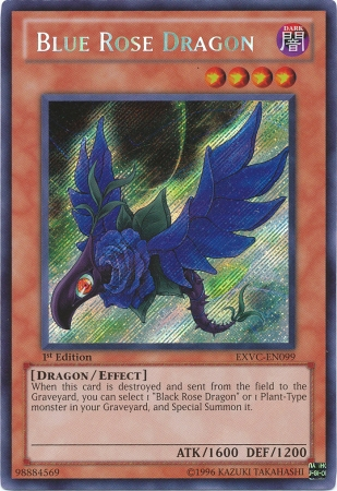 Blue Rose Dragon [EXVC-EN099] Secret Rare | Play N Trade Winnipeg
