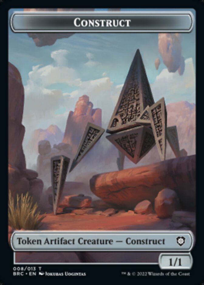 Construct (008) // Phyrexian Myr Double-Sided Token [The Brothers' War Commander Tokens] | Play N Trade Winnipeg