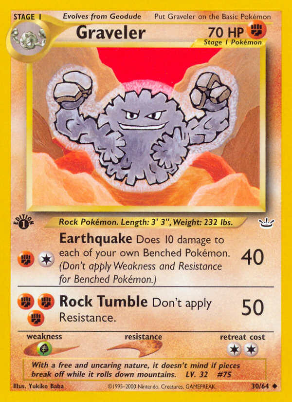 Graveler (30/64) [Neo Revelation 1st Edition] | Play N Trade Winnipeg