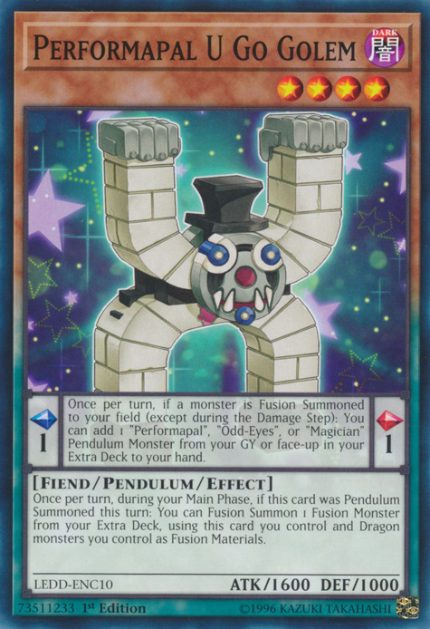 Performapal U Go Golem [LEDD-ENC10] Common | Play N Trade Winnipeg