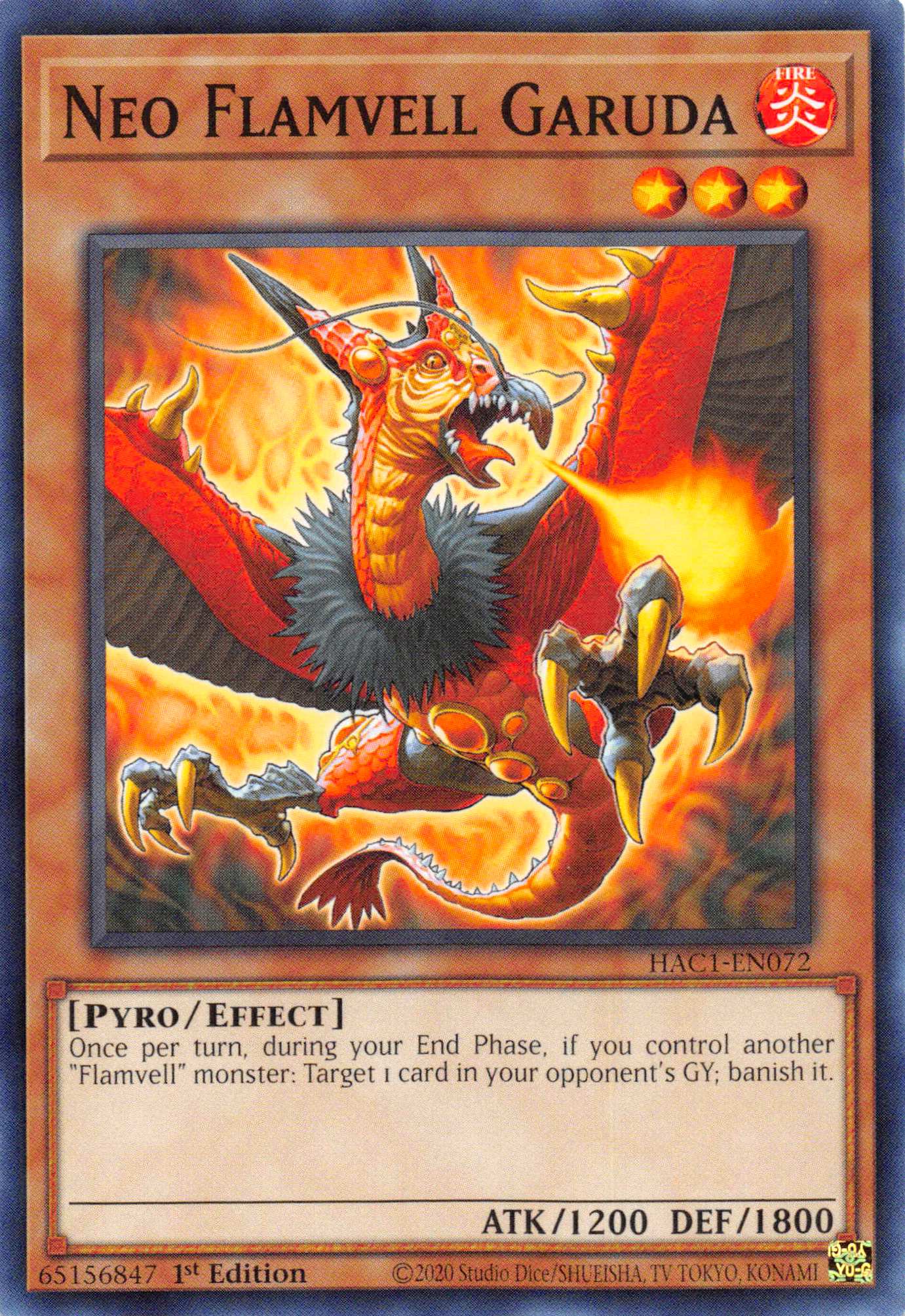 Neo Flamvell Garuda (Duel Terminal) [HAC1-EN072] Parallel Rare | Play N Trade Winnipeg