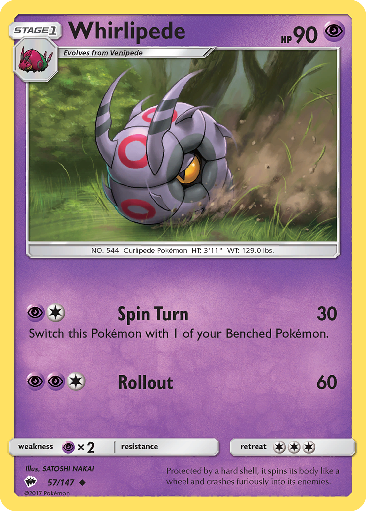 Whirlipede (57/147) [Sun & Moon: Burning Shadows] | Play N Trade Winnipeg