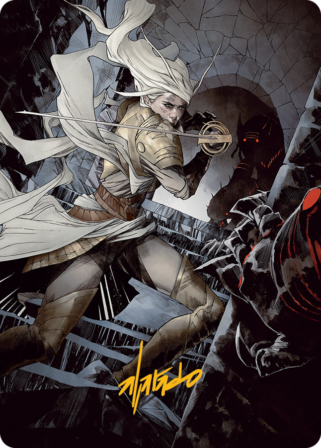 Thalia, Guardian of Thraben Art Card (Gold-Stamped Signature) [March of the Machine Art Series] | Play N Trade Winnipeg