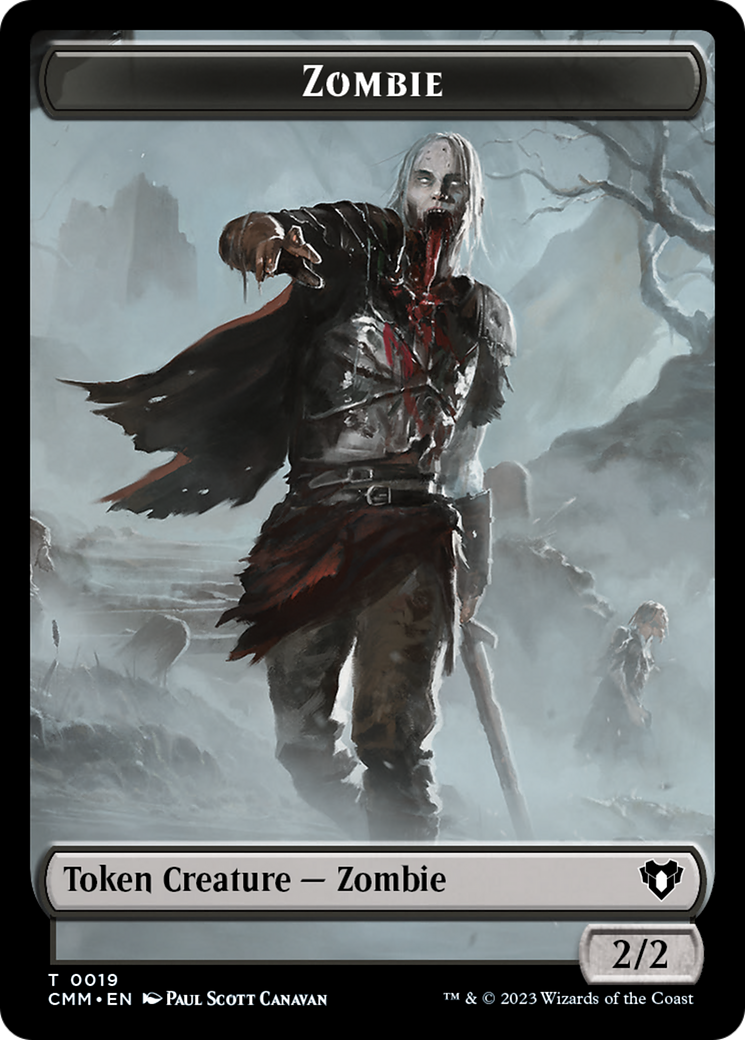 Zombie Token (19) [Commander Masters Tokens] | Play N Trade Winnipeg