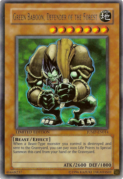 Green Baboon, Defender of the Forest [JUMP-EN014] Ultra Rare | Play N Trade Winnipeg