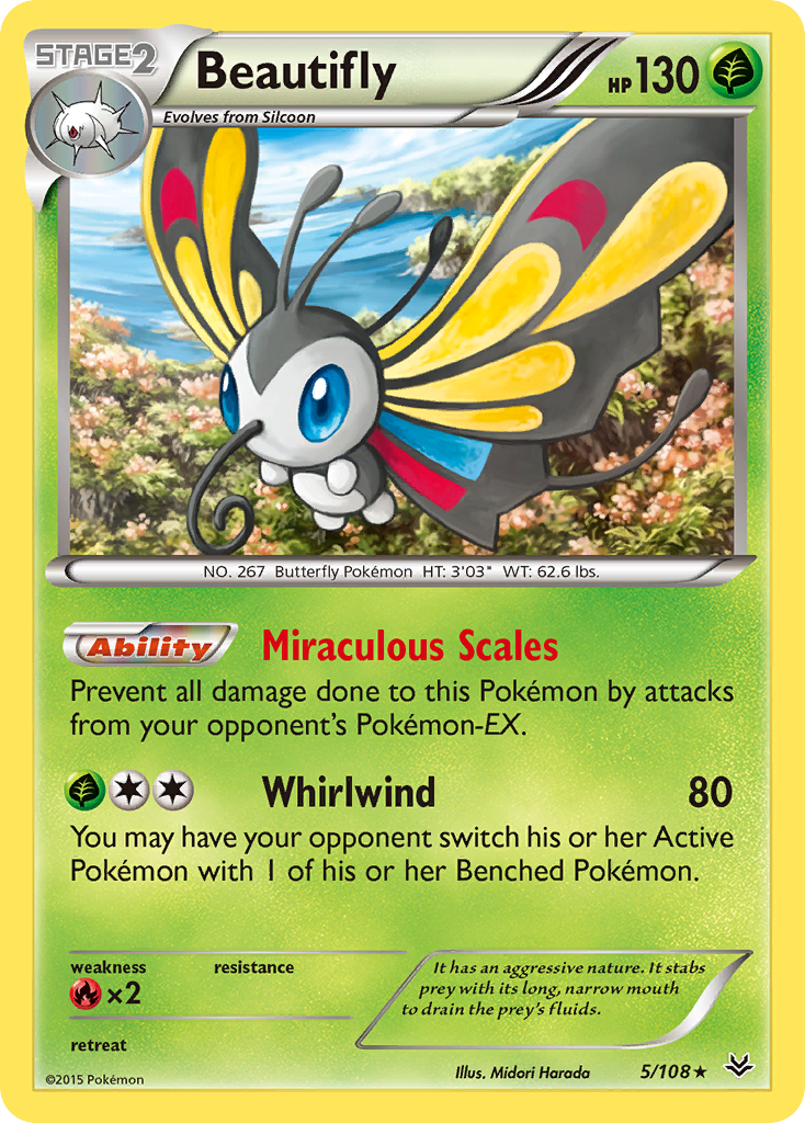 Beautifly (5/108) [XY: Roaring Skies] | Play N Trade Winnipeg