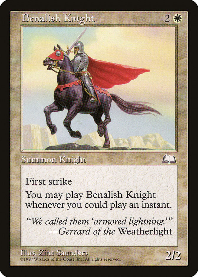 Benalish Knight [Weatherlight] | Play N Trade Winnipeg