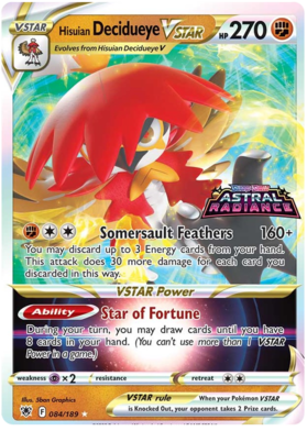 Hisuian Decidueye VSTAR (084/189) (Jumbo Card) [Sword & Shield: Astral Radiance] | Play N Trade Winnipeg