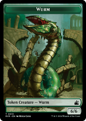 Saproling // Wurm Double-Sided Token [Ravnica Remastered Tokens] | Play N Trade Winnipeg
