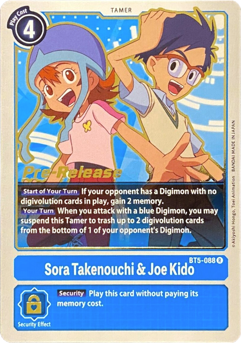 Sora Takenouchi & Joe Kido [BT5-088] [Battle of Omni Pre-Release Promos] | Play N Trade Winnipeg