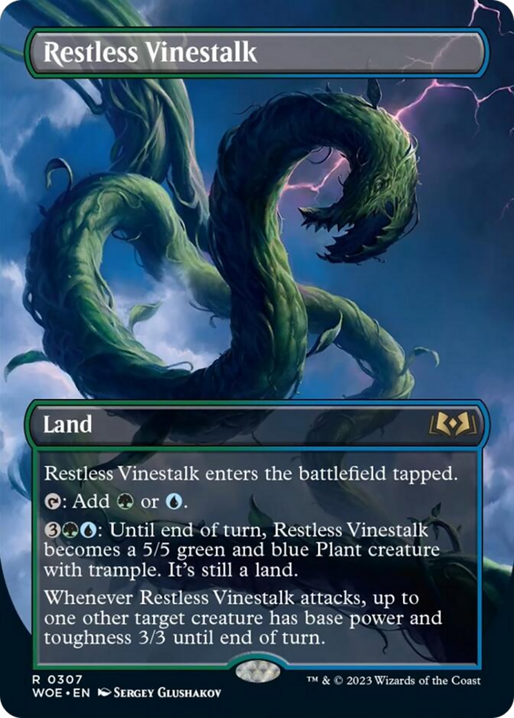 Restless Vinestalk (Borderless) [Wilds of Eldraine] | Play N Trade Winnipeg