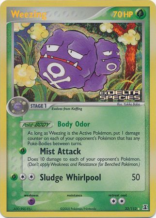 Weezing (33/113) (Stamped) [EX: Delta Species] | Play N Trade Winnipeg