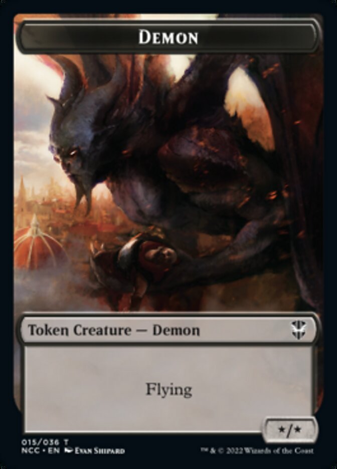 Demon // Copy Double-sided Token [Streets of New Capenna Commander Tokens] | Play N Trade Winnipeg