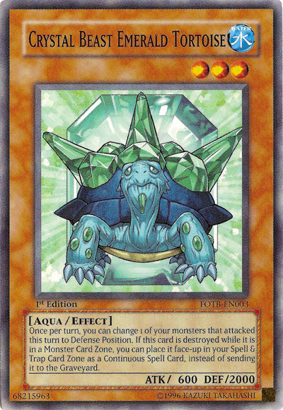 Crystal Beast Emerald Tortoise [FOTB-EN003] Common | Play N Trade Winnipeg