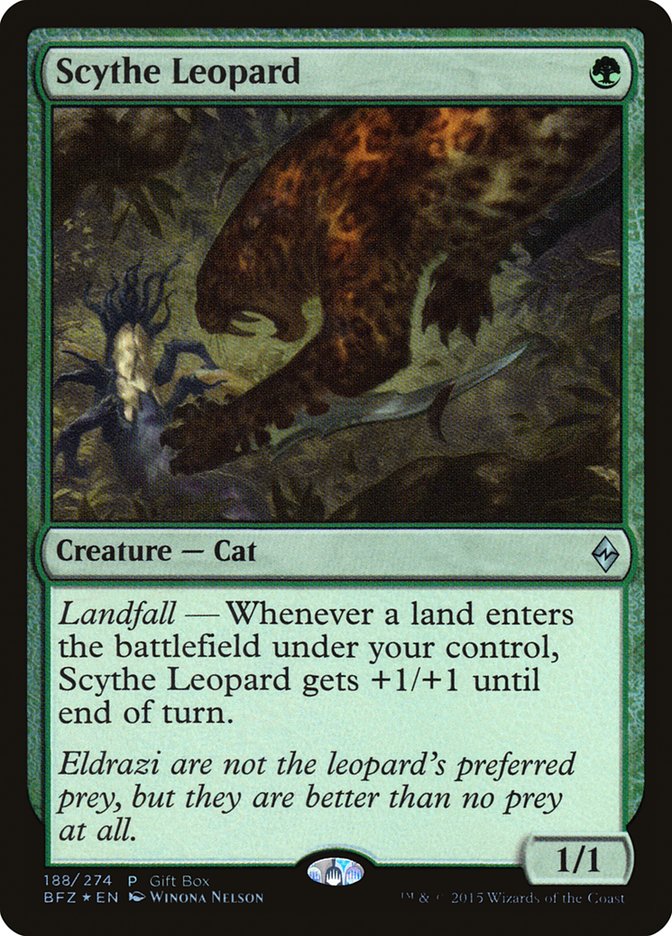 Scythe Leopard (Gift Box) [Battle for Zendikar Promos] | Play N Trade Winnipeg